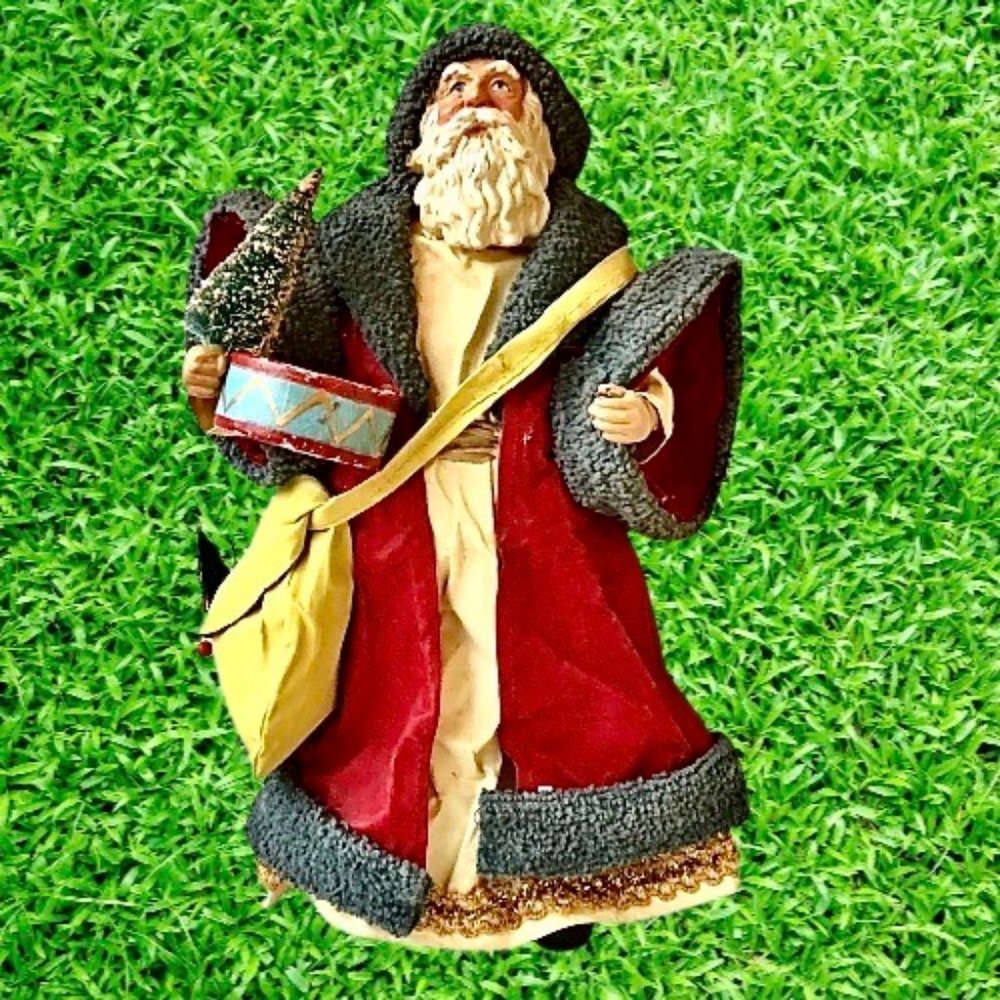 Midwest Imports Paper Mache & Resin Santa Claus Figurine St. Nick